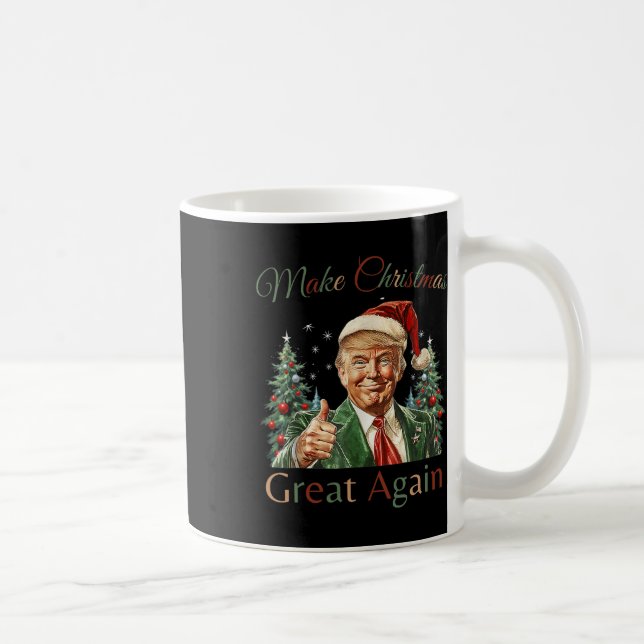 Caneca De Café Faça Excelente De Natal Novamente Papais noeis Eng (Direita)