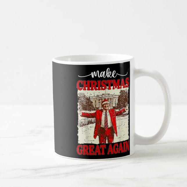 Caneca De Café Faça Excelente De Natal Novamente Papais noeis Eng (Direita)