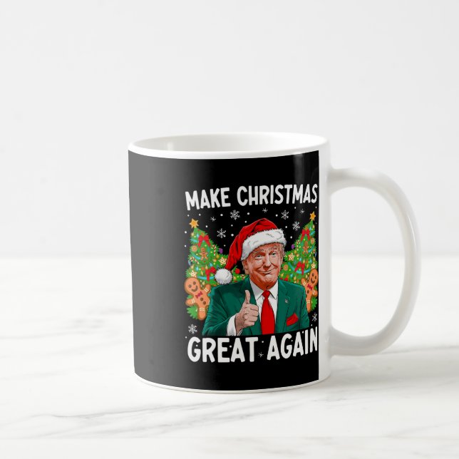Caneca De Café Faça Excelente De Natal Novamente Papais noeis Eng (Direita)