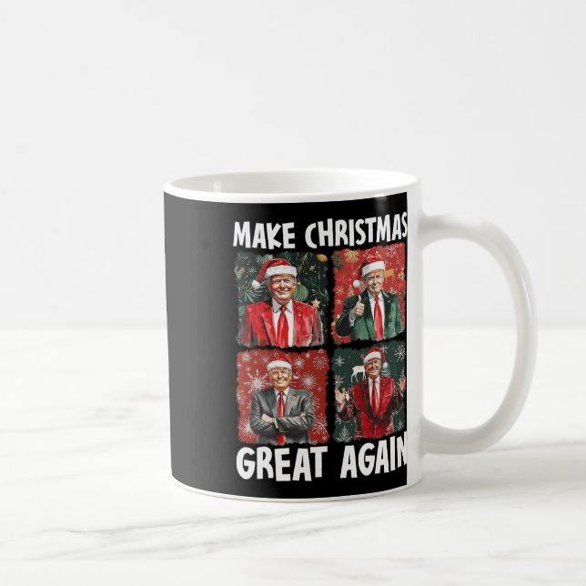 Caneca De Café Faça Excelente De Natal Novamente Papais noeis Eng (Direita)