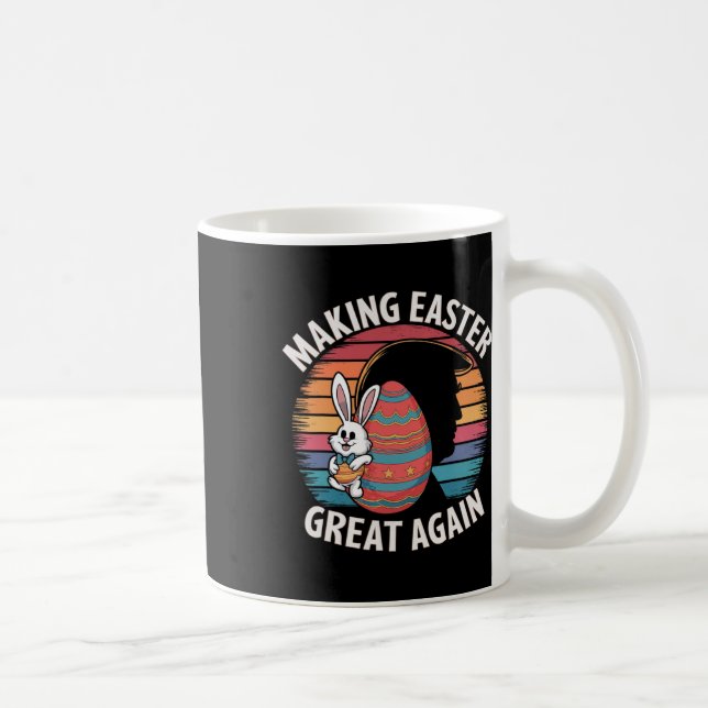 Caneca De Café Faça Excelente De Páscoa Novamente Engraçado Tremo (Direita)