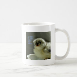 Caneca De Café Faça mais do que o torna feliz Pintinho senta-se