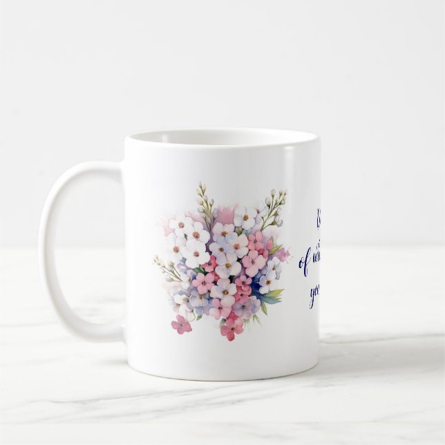 Caneca De Café "Faça mais..." - Felicidade Bloomia Café Mug (Esquerda)