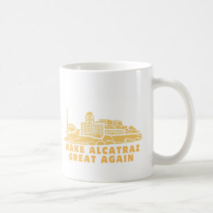 Caneca De Café Faça o Excelente Alcatraz de novo, satírico políti