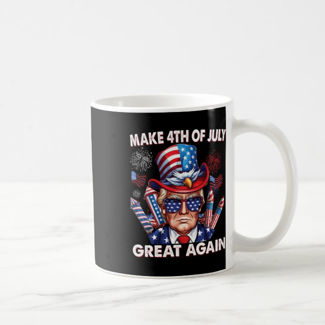 Caneca De Café Faça o Excelente de 4 de julho novamente 4 de julh (Direita)