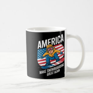 Caneca De Café Faça o Excelente de Snowboard de novo Donald Trump