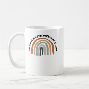 Caneca De Café Faça o que faz sua alma feliz arco-íris