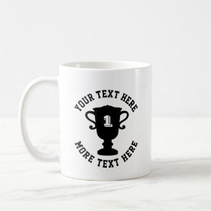 Caneca De Café Faça seu próprio prêmio de troféu engraçado p