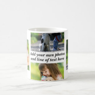 Caneca De Café Faça sua própria colagem de fotos e texto