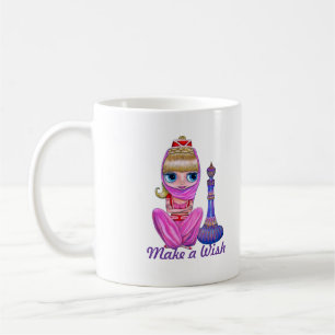 Caneca De Café Faça uma menina dos génios do rosa do desejo e s