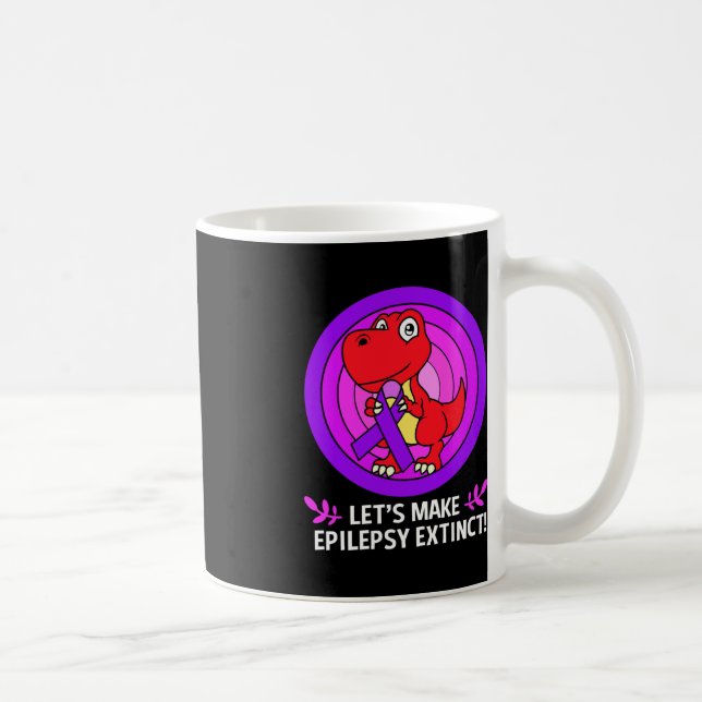 Caneca De Café Façamos Epilepsia Extinguir Crianças De Consciênci (Direita)