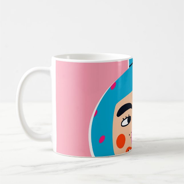 Caneca De Café face abstrato boom (Esquerda)