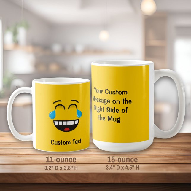 Caneca De Café Face com lágrimas de alegria (Criador carregado)