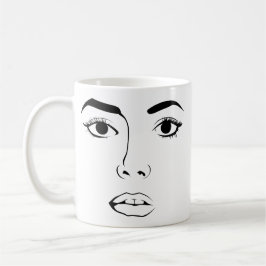 Caneca De Café Face da Mulher