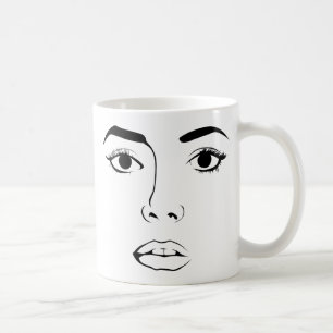 Caneca De Café Face da Mulher