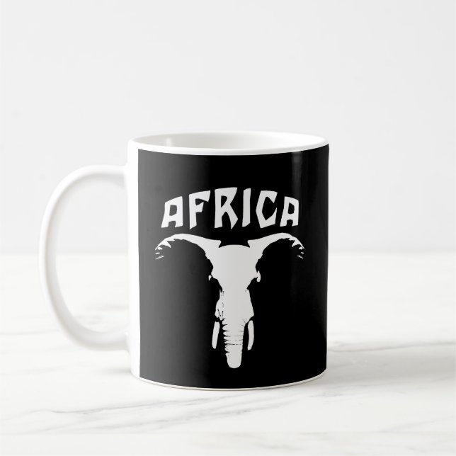 Caneca De Café Face de Elefante Africano | África (Esquerda)