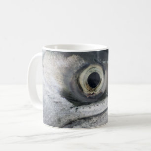Caneca De Café Face de Salmão de Prata