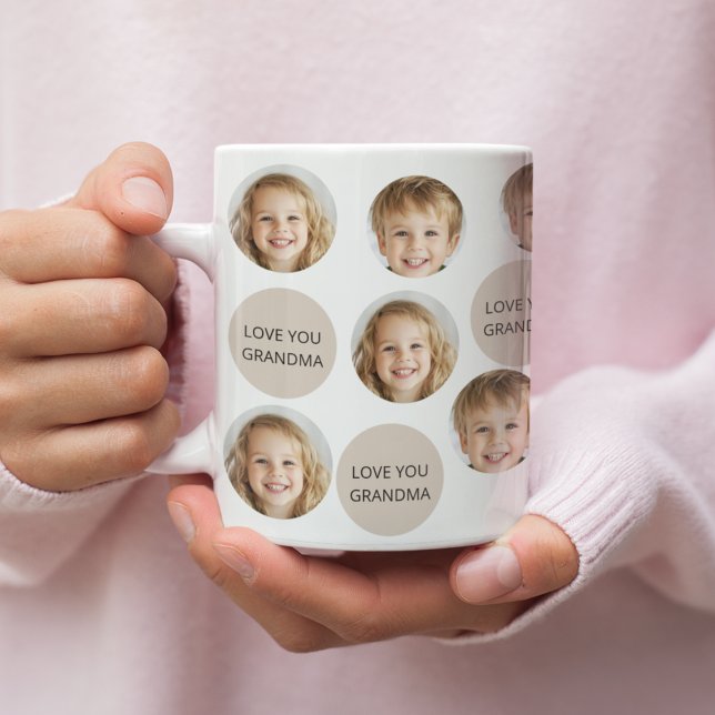 Caneca De Café Face Personalizada De Duas Fotografias | Eu Te Amo (Criador carregado)