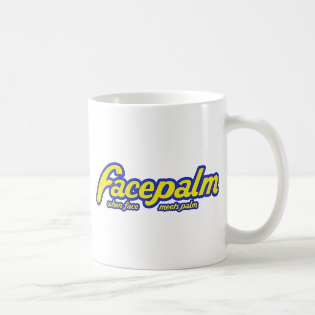 Caneca De Café Facepalm (Direita)
