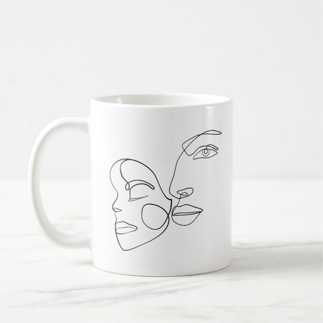 Caneca De Café Faces T-shirts (Esquerda)
