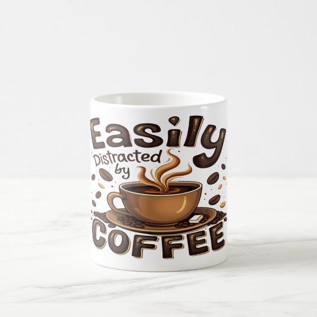 Caneca De Café Fácil distração com o café (Centro)