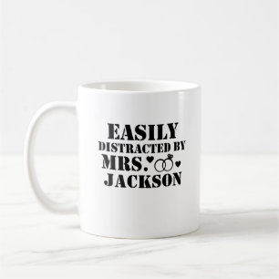 Caneca De Café Fácil distração da Sra. Casada Casal Matching