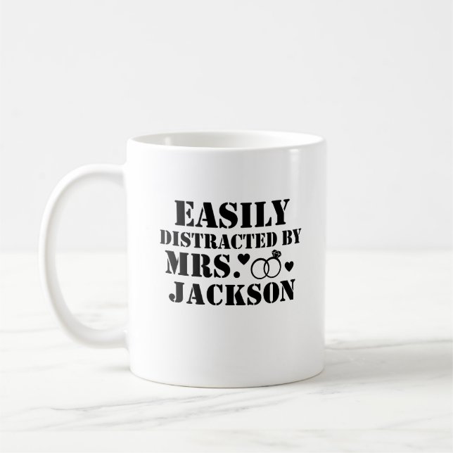Caneca De Café Fácil distração da Sra. Casada Casal Matching (Esquerda)