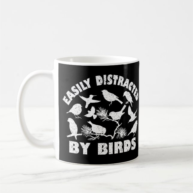 Caneca De Café Fácil Distração Por Aves (Esquerda)