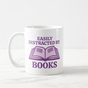 Caneca De Café Fácil Distração Por Livros