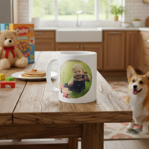 Caneca De Café Fácil Fazer Seu Próprio Floral Elegante Foto de Do