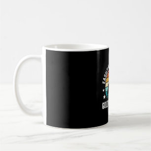 Caneca De Café Facilmente Distraída pelo Pôr do Sol Retro do Gold