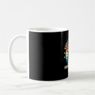 Caneca De Café Facilmente Distraído pelo Pôr do Sol Retro do Dobe