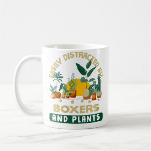 Caneca De Café Fácilmente Distraído Por Boxers E Plantas Alemão B