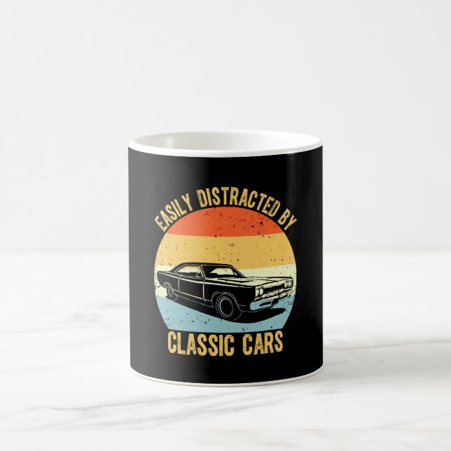 Caneca De Café Facilmente Distraído Por Carros Clássicos (Centro)