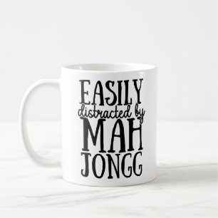 Caneca De Café Facilmente Distraido Por Mah Jongg Funny
