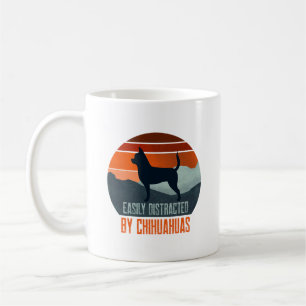 Caneca De Café Facilmente Distraído Por Passeios De Cachorro Chih