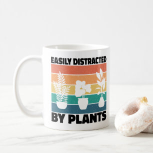 Caneca De Café Facilmente Distraído Por Plantas Plantando Amor Co
