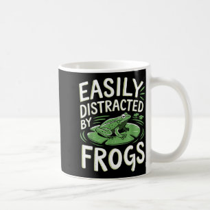 Caneca De Café Facilmente Distraído Por Rãs Piadas Engraçadas Par