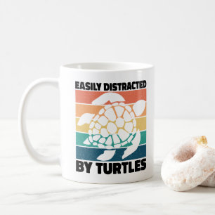 Caneca De Café Facilmente Distraído Por Tartarugas Engraçado Anfí