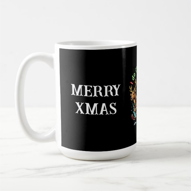 Caneca De Café Faço isso pelo Natal Engraçado (Esquerda)