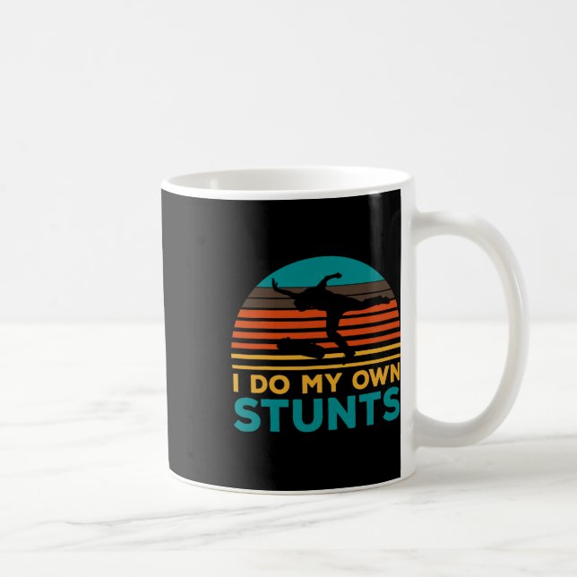 Caneca De Café Faço Meus Próprios Estunts Para Skate  (Direita)