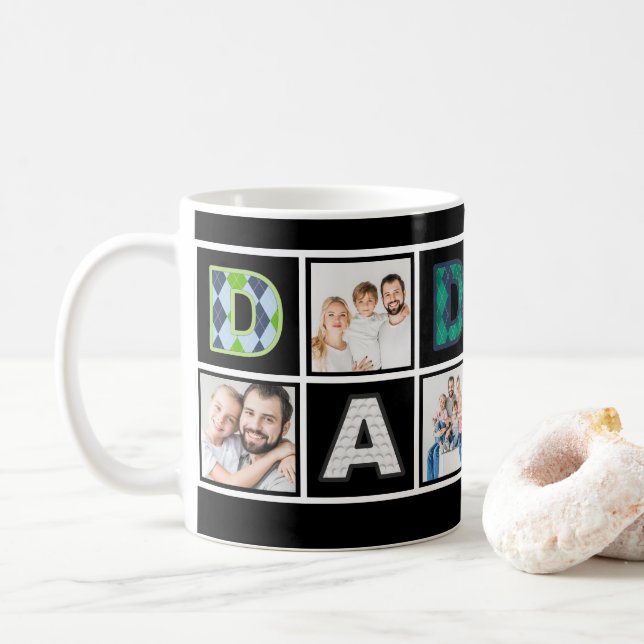 Caneca De Café Faculdade de Fotografias do Pai de Golfe Personali (Com Donut)
