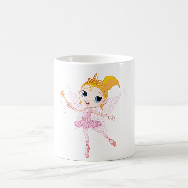 Caneca De Café Fada Bailarina com Varinha Mágica e Asas (Criador carregado)