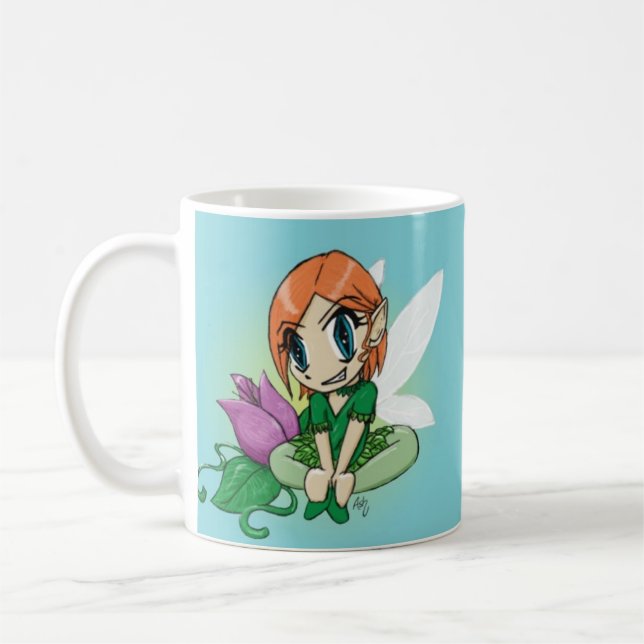 Caneca De Café Fada de Flor (Esquerda)