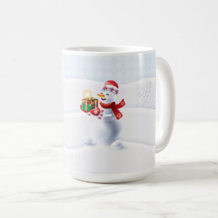 Caneca De Café Fada de inverno de Natal Fantasia Snowman