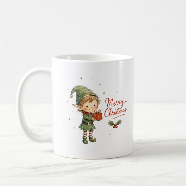 Caneca De Café Fada de Natal Fofo com Caixa de Presente (Esquerda)