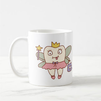 Caneca De Café Fada do Dentinho Fofo Doodle