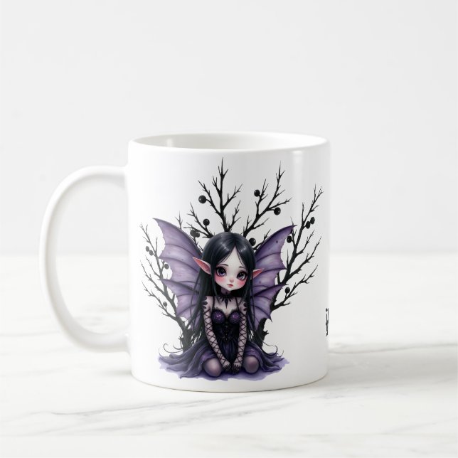 Caneca De Café Fada Escura e Bonita com Asas Bat (Esquerda)