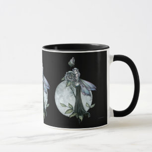 Caneca de Café Fada Gótica Rosa da Meia-Noite