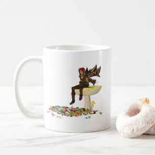 Caneca De Café Fada Irlandesa De Café No Cachorro De Cachorro